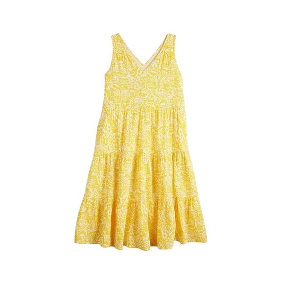 Sonoma Goods for Life Women's Yellow Tiered V-Neck Midi Dress XS - Picture 4 of 4